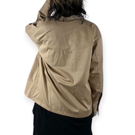 TISSU / 綿麻ツイルVネックシャツカーデブルゾン / TS263BZ067 020ベージュ size1