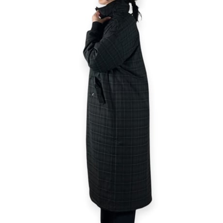 TISSU / ナイロンキルティングリバーシブルコート / TS263CO063 180チャコールチェック size1