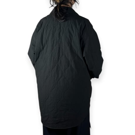 VOAAOV  /  THIN QUILT SHACKET - classic collar / VOSH-Q41 BLACK
