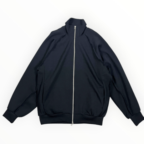 my beautiful landlet  /  MILAN RIB CUT-OFF TRACK JACKET / WM07-BZ2620701 BLACK