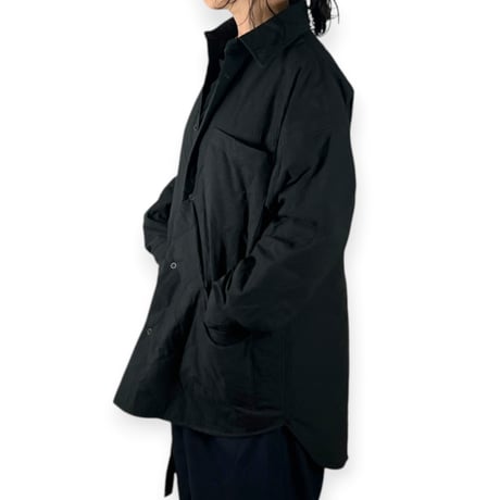 VOAAOV  /  THIN QUILT SHACKET - classic collar / VOSH-Q41 BLACK