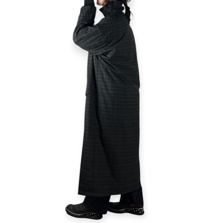 TISSU / ナイロンキルティングリバーシブルコート / TS263CO063 180チャコールチェック size3
