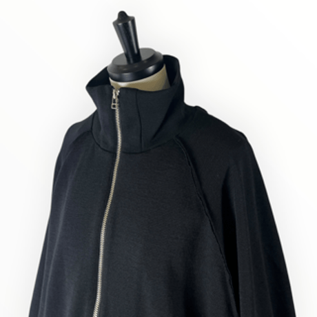 my beautiful landlet  /  MILAN RIB CUT-OFF TRACK JACKET / WM07-BZ2620701 BLACK
