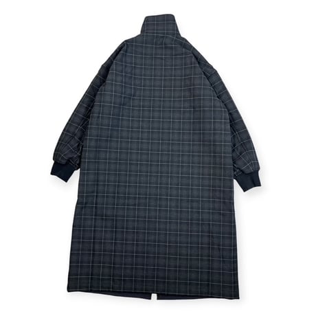 TISSU / ナイロンキルティングリバーシブルコート / TS263CO063 180チャコールチェック size1