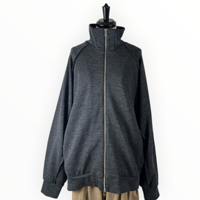 my beautiful landlet  /  MILAN RIB CUT-OFF TRACK JACKET / WM07-BZ2620701 CHARCOAL