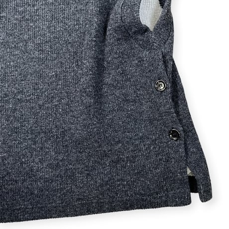 TISSU / ウーレンクォーターサイドボタンベスト / TS263CT086 009TOPチャコール