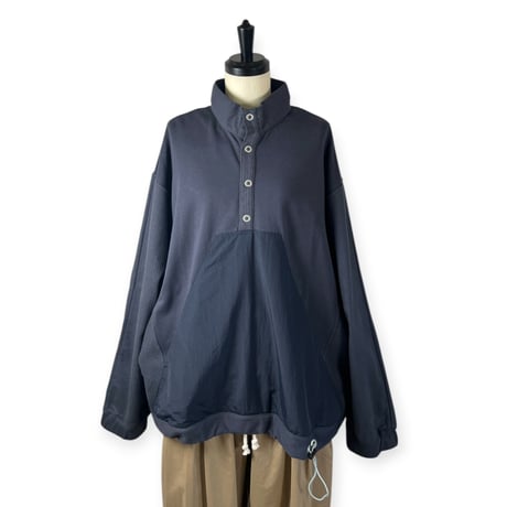 SNEEUW / ハーフスナッププルオーバー / snw34-07 col.B slate grey size3