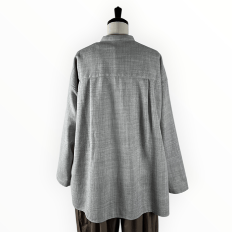 TISSU / ウールジョーゼット ショートカーデ / TS263SH072 006TOPグレー