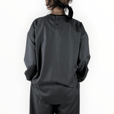 FILUM / ウールライクポリレーヨンワキタックブラウス / 2603 105 チャコール