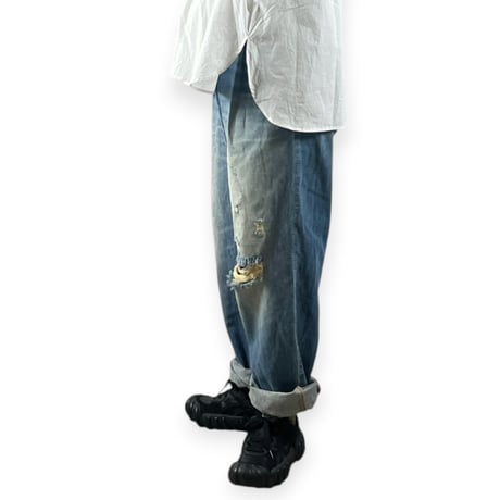 my beautiful landlet / 12.5oz DENIM 5-POCKET PANTS - used / MBL-WD-DENIM-PT2-UD