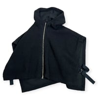TISSU / ボアフード付きポンチョW ZIP / TS263CT084 001クロ