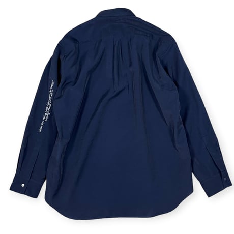 my beautiful landlet  /  WOOLMIX AIRY TYPEWRITER OVERSIZE SHIRT / WM01-SH2620101 NAVY size0
