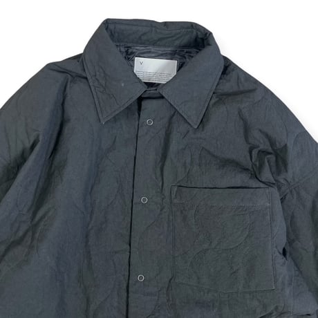 VOAAOV  /  THIN QUILT SHACKET - classic collar / VOSH-Q41 BLACK