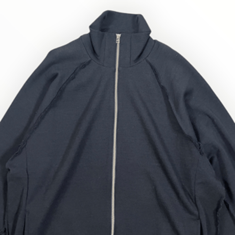 my beautiful landlet  /  MILAN RIB CUT-OFF TRACK JACKET / WM07-BZ2620701 BLACK