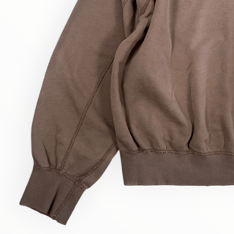 my beautiful landlet / DAMAGE SWEATSHIRT / MBL-WD-SWTP2 BROWN