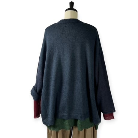 STOF / Mohair Layer Knit Pulover / SF26AW-19 ネイビー