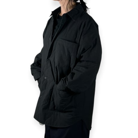 VOAAOV  /  THIN QUILT SHACKET - classic collar / VOSH-Q41 BLACK