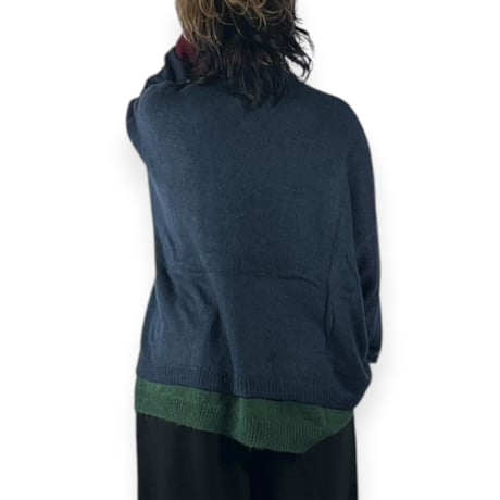 STOF / Mohair Layer Knit Pulover / SF26AW-19 ネイビー