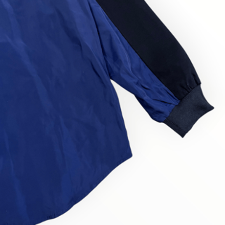 BLANCbasque - PEARL BUTTON. /  スムース×サテン切替カーディガン / PB64103 19black