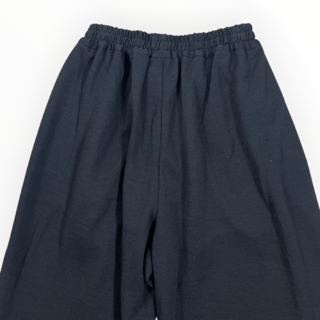 my beautiful landlet / MILAN RIB CUT-OFF WIDE EASY PANTS / WM07-PT2620704 BLACK
