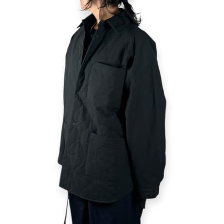 VOAAOV  /  THIN QUILT SHACKET - classic collar / VOSH-Q41 BLACK