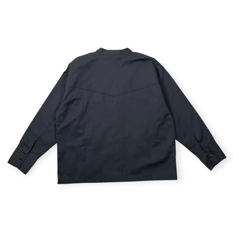 TISSU / 綿麻ツイルVネックシャツカーデブルゾン / TS263BZ067 001クロ size1