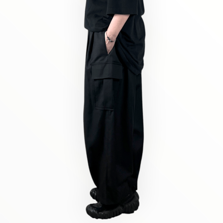 Pearl Button - BLANCbasque / カーゴバレルレッグパンツ  / PB64-305 19black