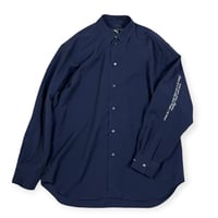 my beautiful landlet  /  WOOLMIX AIRY TYPEWRITER OVERSIZE SHIRT / WM01-SH2620101 NAVY size0