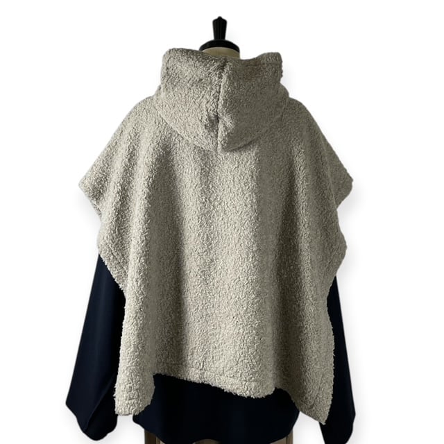 TISSU / ボアフード付きポンチョW ZIP / TS263CT084 019グレージュ