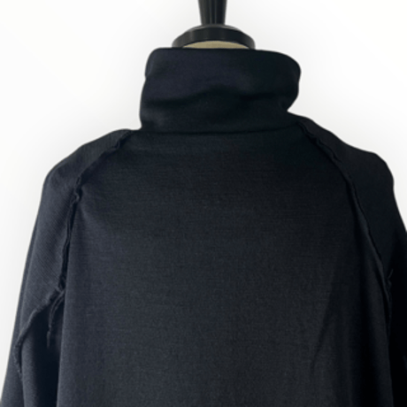 my beautiful landlet  /  MILAN RIB CUT-OFF TRACK JACKET / WM07-BZ2620701 BLACK
