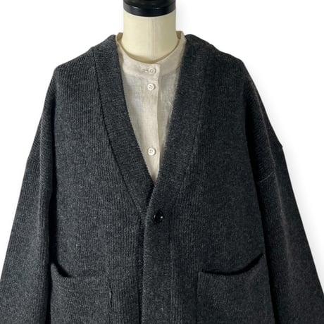 TISSU / ウーレンクォーターVネックカーディガン / TS263CT087 009TOPチャコール