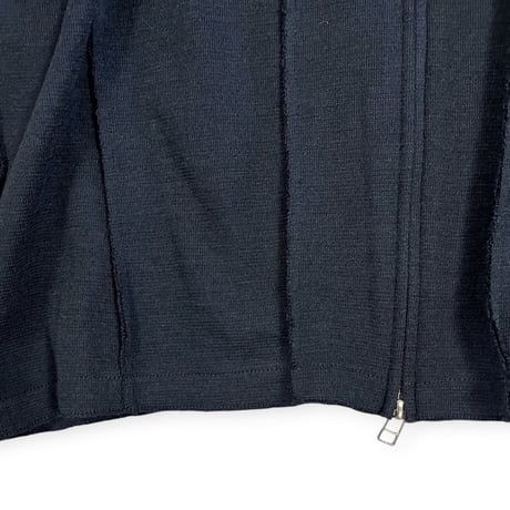 my beautiful landlet  /  MILAN RIB CUT-OFF ZIP STRIPE / WM07-BZ2620702 BLACK