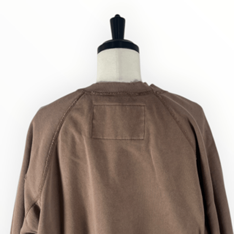 my beautiful landlet / DAMAGE SWEATSHIRT / MBL-WD-SWTP2 BROWN