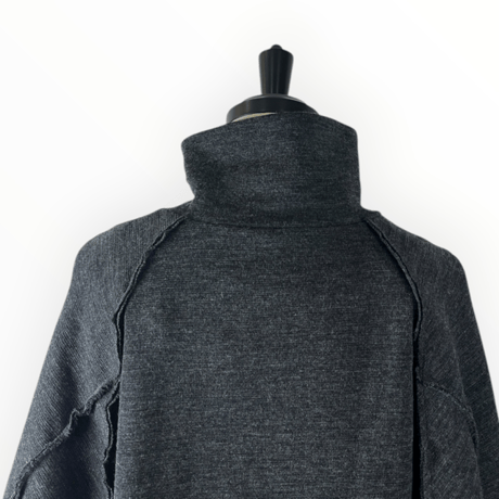 my beautiful landlet  /  MILAN RIB CUT-OFF TRACK JACKET / WM07-BZ2620701 CHARCOAL