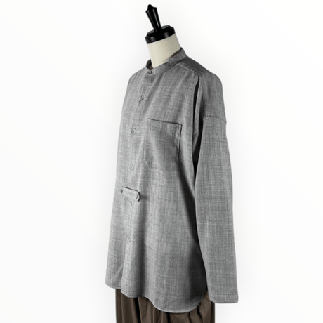 TISSU / ウールジョーゼット ショートカーデ / TS263SH072 006TOPグレー