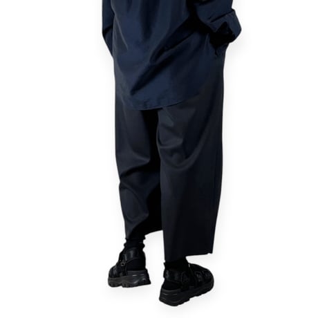 my beautiful landlet / SUPER 100's WOOL OXFORD TUCK WIDE ANKLE SLACKS / MBL-WPT1-W