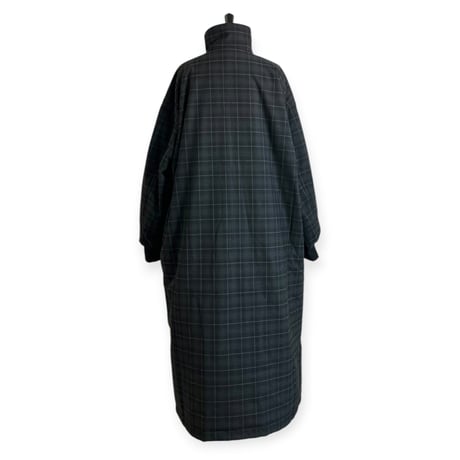 TISSU / ナイロンキルティングリバーシブルコート / TS263CO063 180チャコールチェック size3