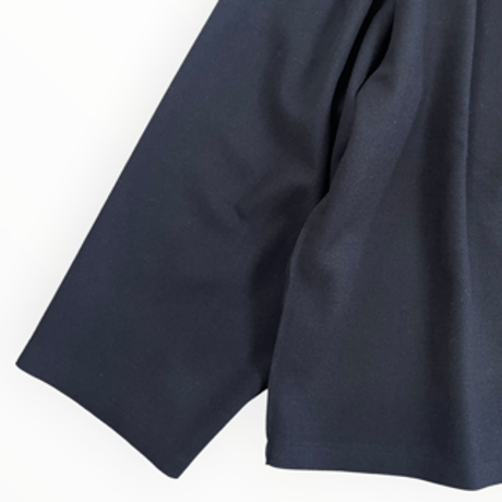 my beautiful landlet / WOOLLET CUT-OFF LONG SLEEVE / WM08-TP2620801 BLACK
