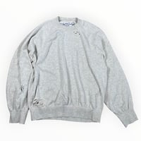 my beautiful landlet / DAMAGE SWEATSHIRT / MBL-WD-SWTP2 OATMEAL