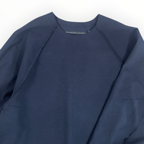 my beautiful landlet / WOOLLET CUT-OFF LONG SLEEVE / WM08-TP2620801 NAVY