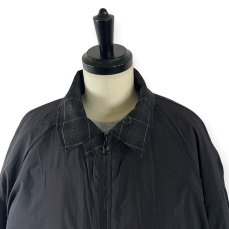TISSU / ナイロンキルティングリバーシブルコート / TS263CO063 180チャコールチェック size1
