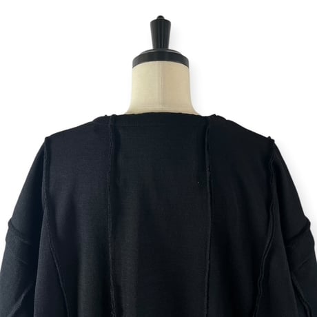 my beautiful landlet  /  MILAN RIB CUT-OFF ZIP STRIPE / WM07-BZ2620702 BLACK