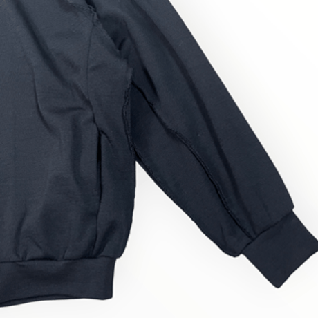my beautiful landlet  /  MILAN RIB CUT-OFF TRACK JACKET / WM07-BZ2620701 BLACK