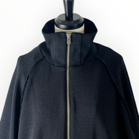 my beautiful landlet  /  MILAN RIB CUT-OFF TRACK JACKET / WM07-BZ2620701 BLACK