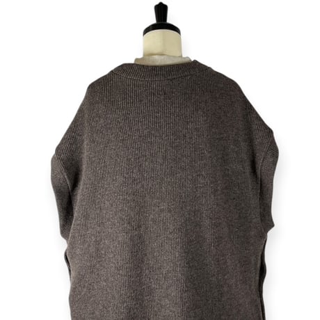 TISSU / ウーレンクォーターサイドボタンベスト / TS263CT086 021モカ