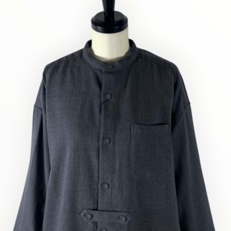 TISSU / ウールジョーゼット ショートカーデ / TS263SH072 007チャコール