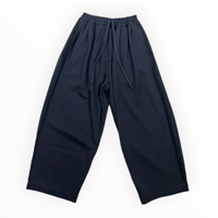 my beautiful landlet / MILAN RIB CUT-OFF WIDE EASY PANTS / WM07-PT2620704 BLACK