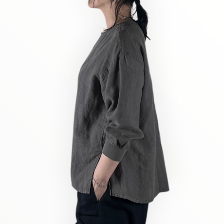 LAITERIE / リユールリネン2　ロングプルオーバー / LB-137 ASH GRAY