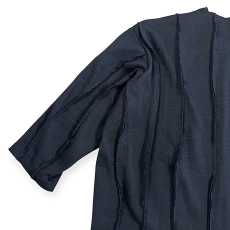 my beautiful landlet  /  MILAN RIB CUT-OFF ZIP STRIPE / WM07-BZ2620702 BLACK