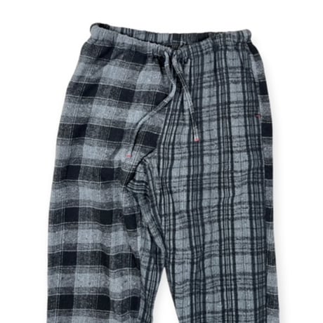 TIGRE BROCANTE /  ネルチェックMix タゴサクロングパンツ / PT-31L-W204  チャコール unisex S